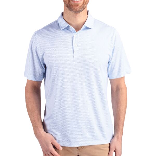 Cutter & Buck Pike Eco Symmetry Print Stretch Recycled Mens Polo Thumbnail