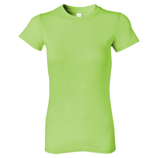 Ladies' Semi-Sheer Junior Fit Longer Length Crewneck T-Shirt Thumbnail