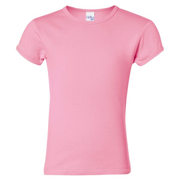 Girls' Baby Rib Short Sleeve Crewneck T-Shirt Thumbnail