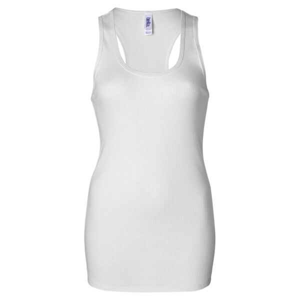 Ladies' 2×1 Rib Racerback Longer Length Tank Thumbnail