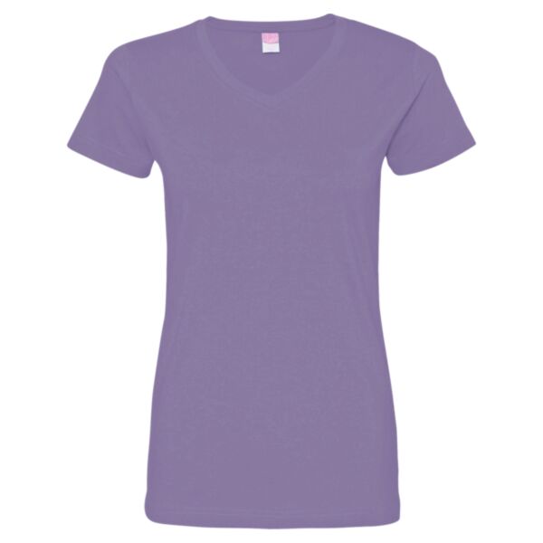 Ladies' Fine Jersey V-NeckT-Shirt Thumbnail