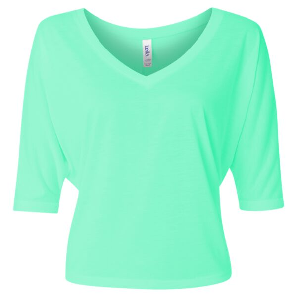 Flowy V-Neck Cropped T-Shirt Thumbnail