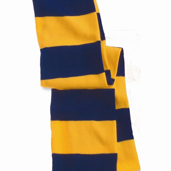 Rugby Striped Knit Scarf Thumbnail