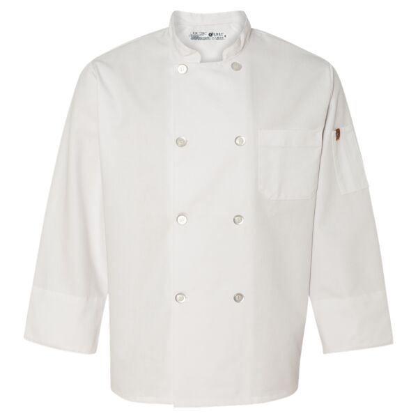 Button Chef Coat with Thermometer Pocket Thumbnail