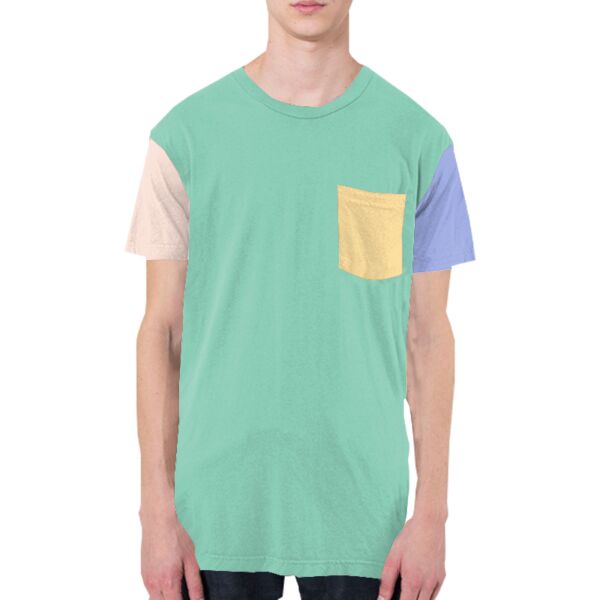 RSA2404 Power Washed Color Block Pocket T-Shirt Thumbnail