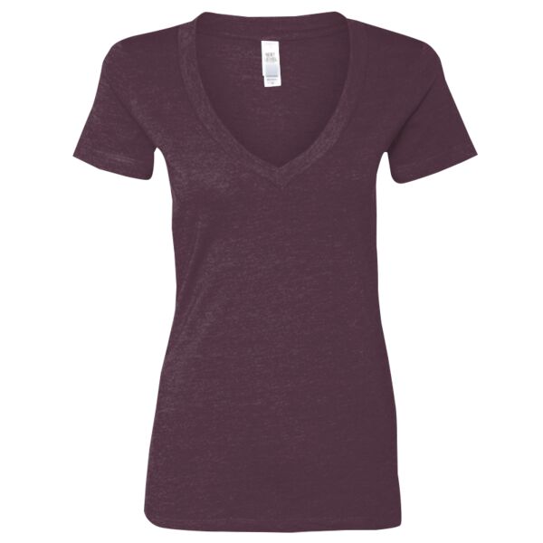 Ladies' CVC V-Neck T-Shirt Thumbnail