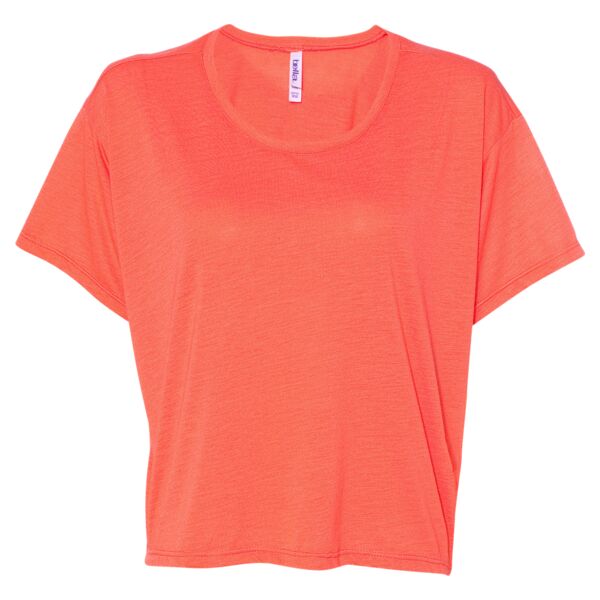 Ladies' Flowy Boxy Cropped Crewneck T-Shirt Thumbnail