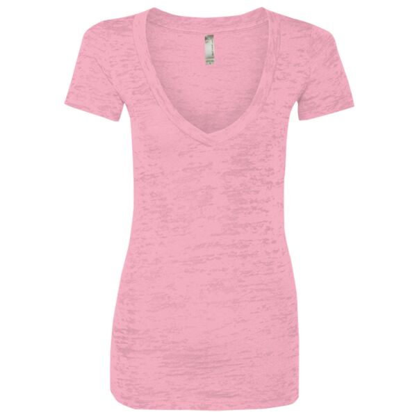 Ladies' Burnout Crossover V-Neck T-Shirt Thumbnail