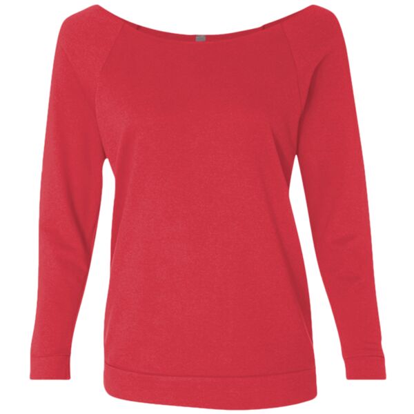 Ladies' Terry Raw Edge 3/4 Sleeve Raglan Thumbnail