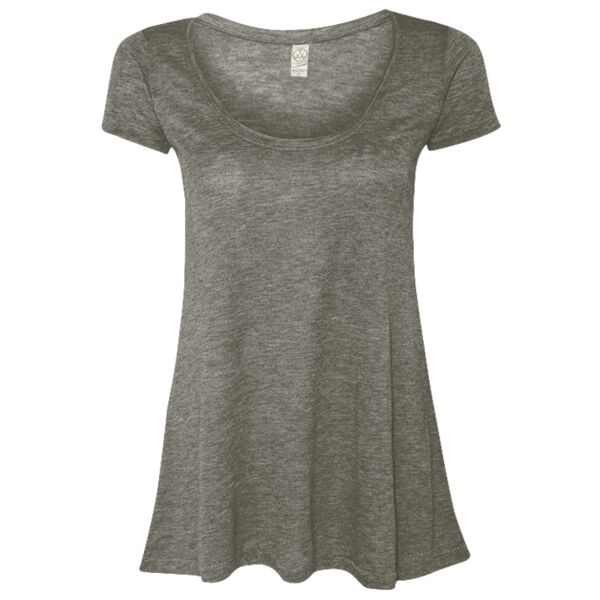 Ladies' Melange Burnout Drape T-Shirt Thumbnail