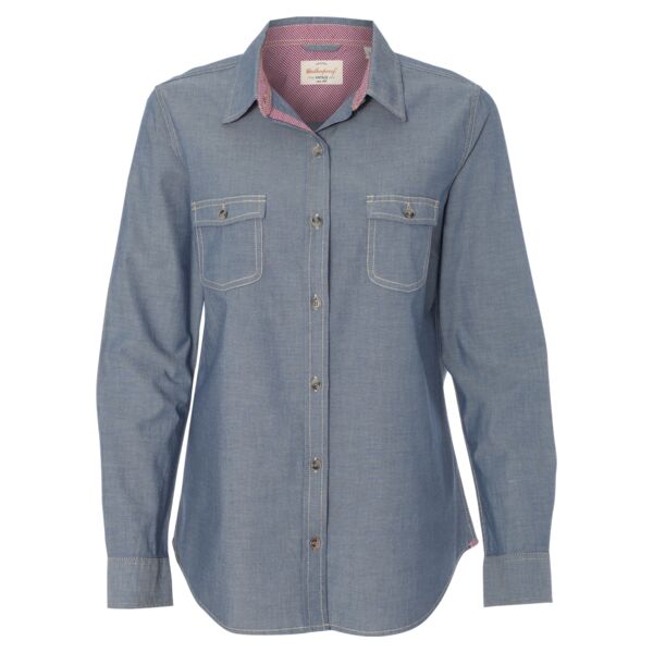 Vintage Ladies' Chambray Long Sleeve Shirt Thumbnail