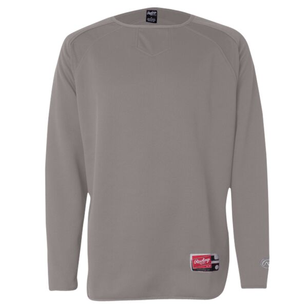 Long Sleeve Flatback Mesh Fleece Pullover Thumbnail