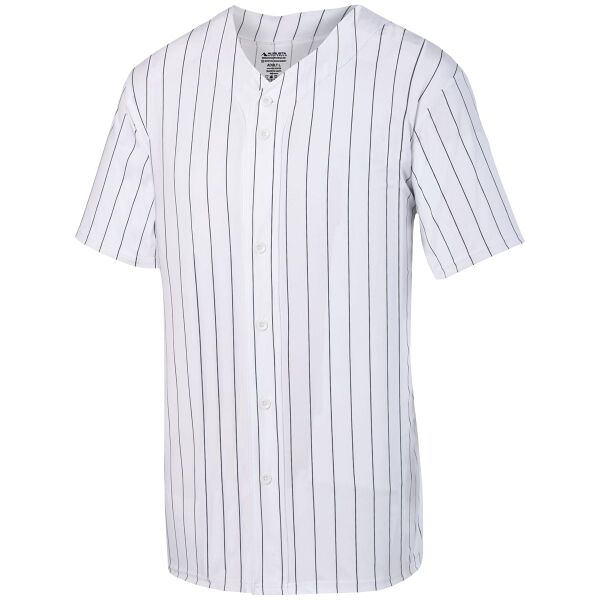 Unisex Pinstripe Full Button Baseball Jersey Thumbnail