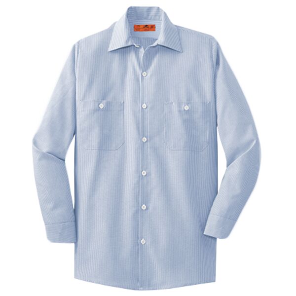 Long Sleeve Striped Industrial Work Shirt Thumbnail