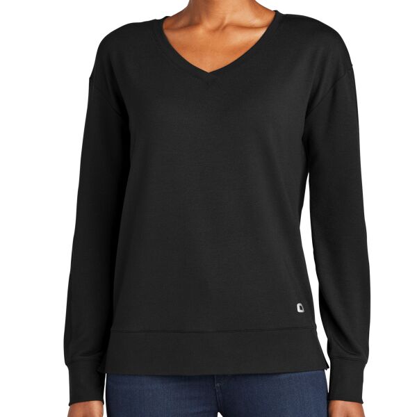 OGIO LOG825 Ladies Luuma Flex Long Sleeve V Neck Thumbnail