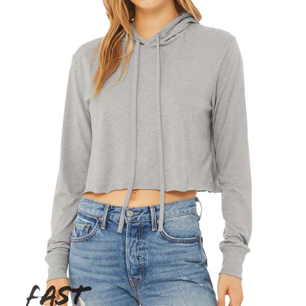 Bella 8512 Women’s Triblend Crop Long Sleeve Hoodie Thumbnail