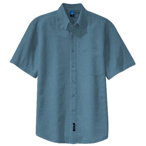 Port & Company SP11 Men's Short Sleeve Value Denim Shirt Thumbnail