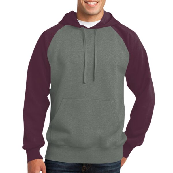 Sport Tek ST267 Raglan Colorblock Pullover Hooded Sweatshirt Thumbnail