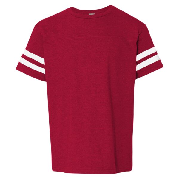 LA T 6937 Adult Fine Jersey Football Tee Thumbnail