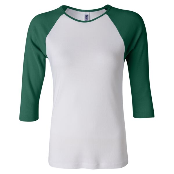  GoddardCheer S&S Activewear Ladies' Baby Rib Three-Quarter Sleeve Raglan T-Shirt Thumbnail