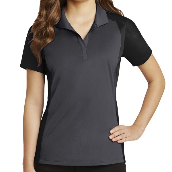 Sport Tek LST652 Ladies Colorblock Micropique Sport Wick ® Polo Thumbnail