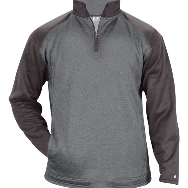 Badger 1485 Sport Heather Tonal Fleece 1/4 Zip Thumbnail