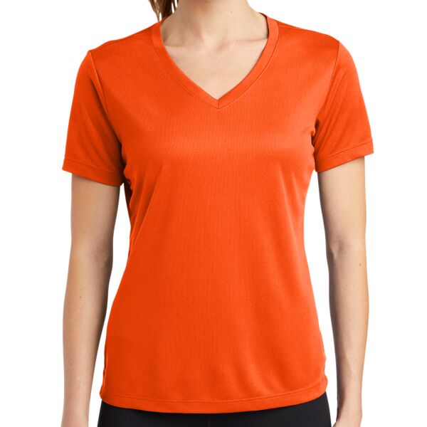 Sport Tek LST340 Ladies PosiCharge ® RacerMesh ™ V Neck Tee Thumbnail