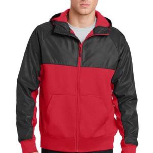 Sport Tek JST50 Embossed Hybrid Full Zip Jacket Thumbnail