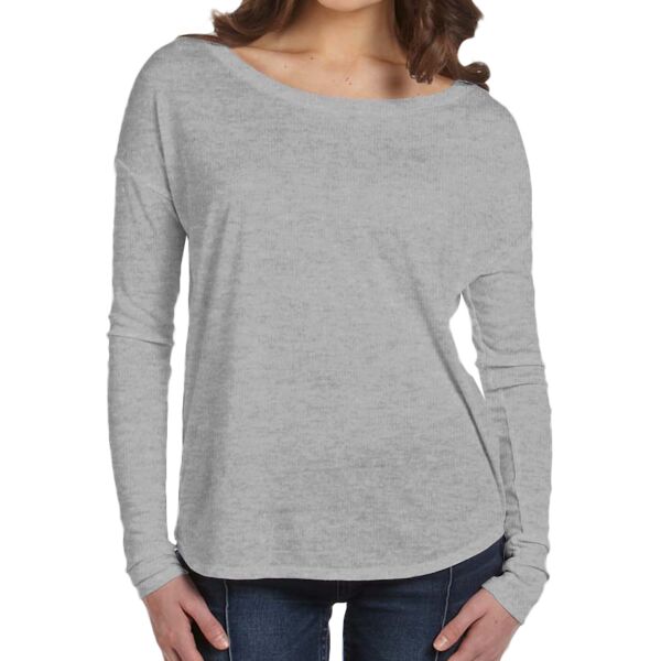 Bella 8852 Ladies' Flowy Long-Sleeve T-Shirt with 2x1 Sleeves Thumbnail