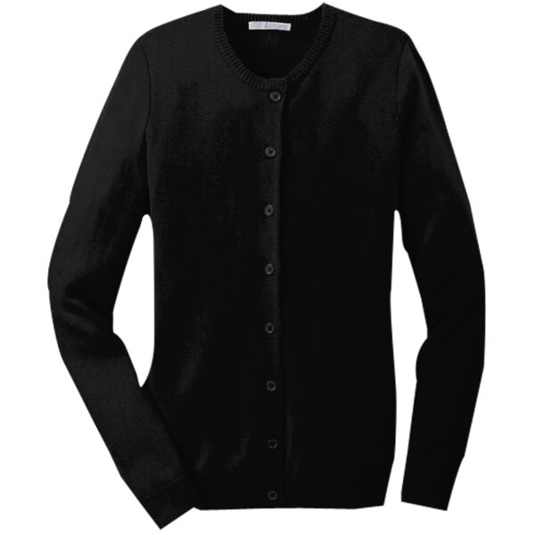 Port Authority LSW304 Ladies Value Jewel Neck Cardigan Sweater Thumbnail