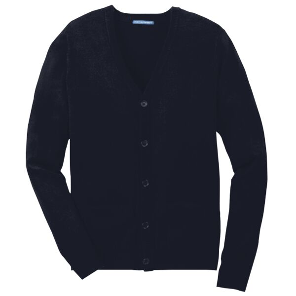 Port Authority SW302 Value V Neck Cardigan Sweater with Pockets Thumbnail
