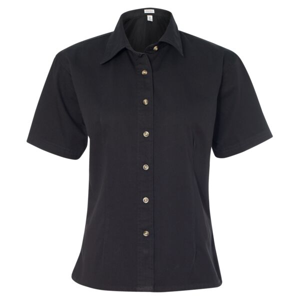 hi Sierra Pacific 5202 Ladies' Short Sleeve Cotton Twill Shirt Thumbnail