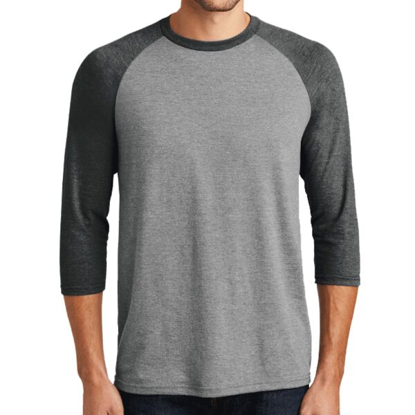sf District Made DM136 Mens Perfect Tri ™ 3/4 Sleeve Raglan Thumbnail