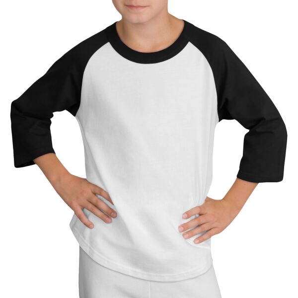 cs Sport Tek YT200 Youth Colorblock Raglan Jersey Thumbnail