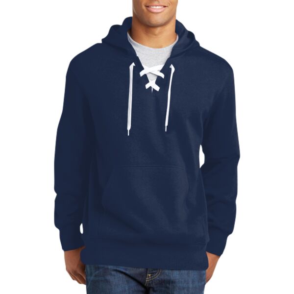 mf Sport Tek ST271 Lace Up Pullover Hooded Sweatshirt Thumbnail