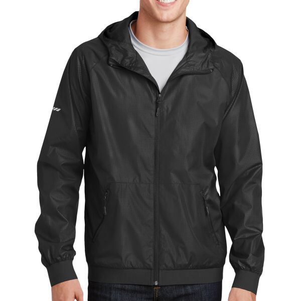 rt Sport Tek  JST53 Embossed Hooded Wind Jacket Thumbnail