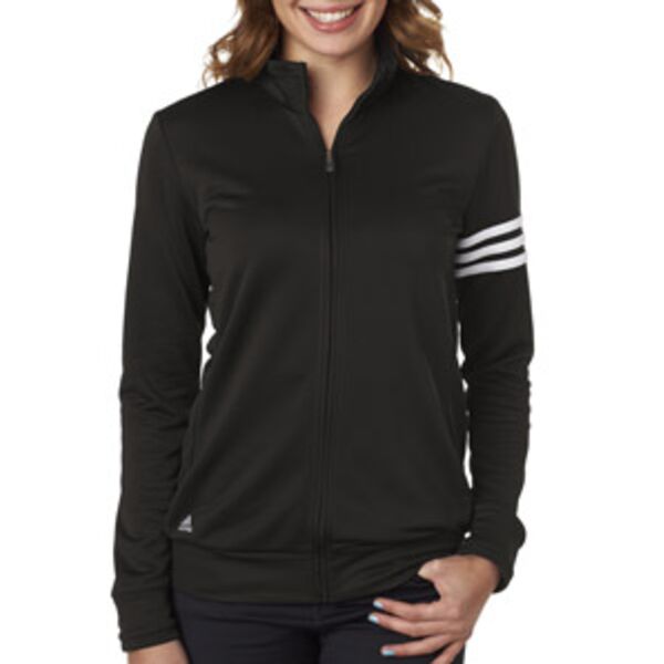 acgs Adidas A191 Ladies' ClimaLite® 3-Stripes Full Zip Pullover Jacket Thumbnail