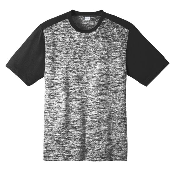 Sport Tek ST395 PosiCharge ® Electric Heather Colorblock Tee Thumbnail