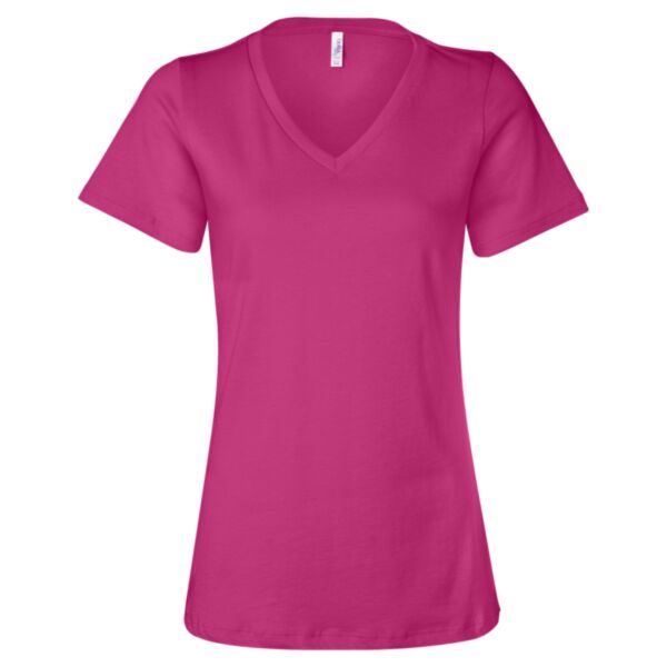 Bella 6405 Missy Short Sleeve Jersey V-Neck T-Shirt Thumbnail