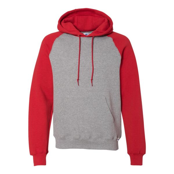 Russell 693HBM Colorblock Raglan Hooded Sweatshirt Thumbnail