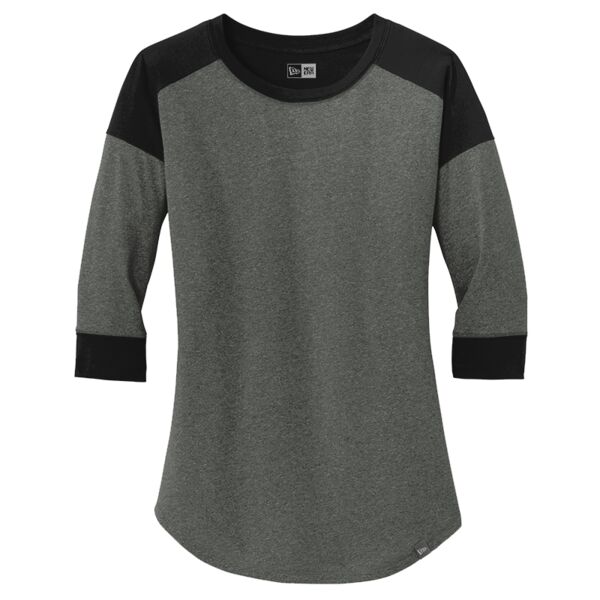 New Ear LNEA104 Ladies Heritage Blend 3/4 Sleeve Baseball Raglan Tee Thumbnail
