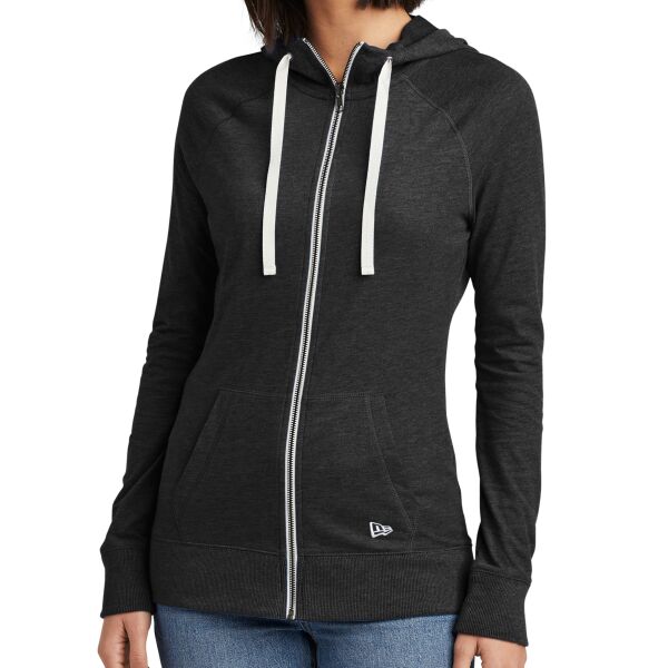 New Era LNEA122 Ladies Sueded Cotton Blend Full Zip Hoodie Thumbnail