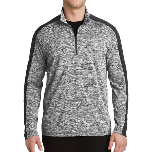 Sport Tek ST397 PosiCharge ® Electric Heather Colorblock 1/4 Zip Pullover Thumbnail