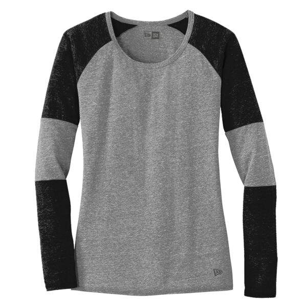 New Era LNEA132 Ladies Tri Blend Performance Baseball Tee Thumbnail