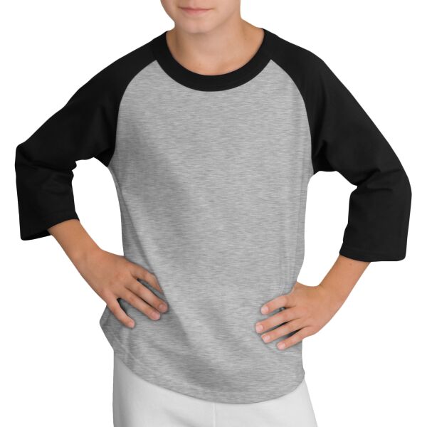 Sport Tek YT200 Youth Colorblock Raglan Jersey Thumbnail