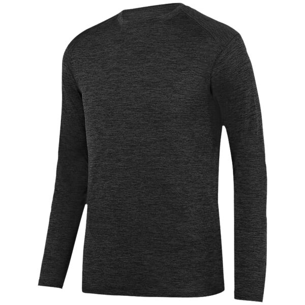 Augusta 2953 Intensify Black Heather Long Sleeve Tee Thumbnail