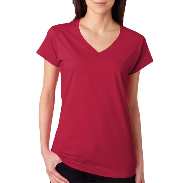 Junior Fit Softstyle Cotton V-Neck T-Shirt Thumbnail
