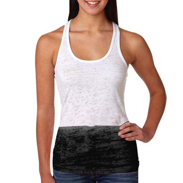 Ladies’ Poly/Cotton Ombre Burnout Razor Tank Thumbnail