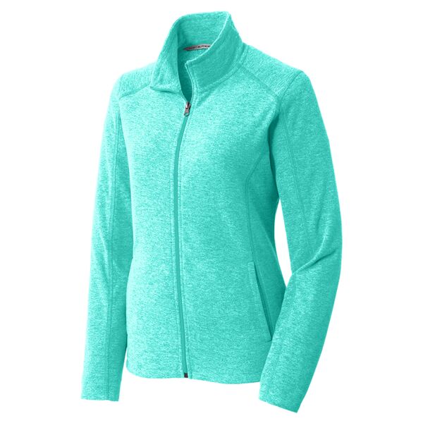 Port Authority L235 Ladies Heather Microfleece Full Zip Jacket Thumbnail