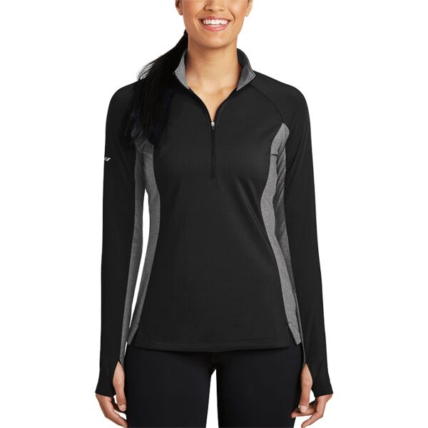 Sport Tek LST854 Ladies Stretch Contrast 1/2 Zip Pullover Thumbnail